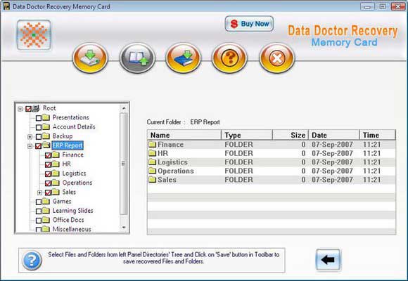 Screenshot of Data Doctor Recovery Memory Stick