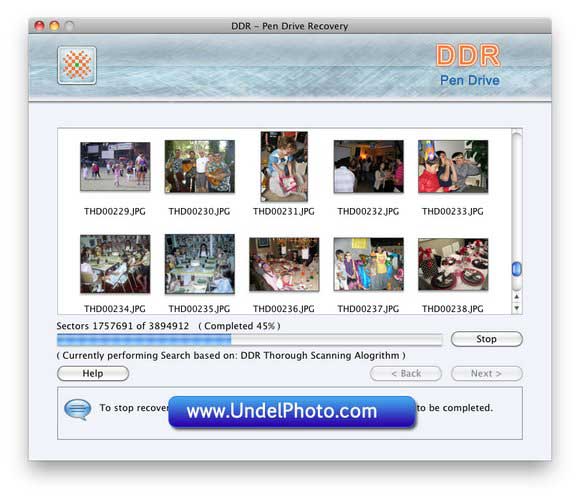 Screenshot of USB Drive Recovery Mac